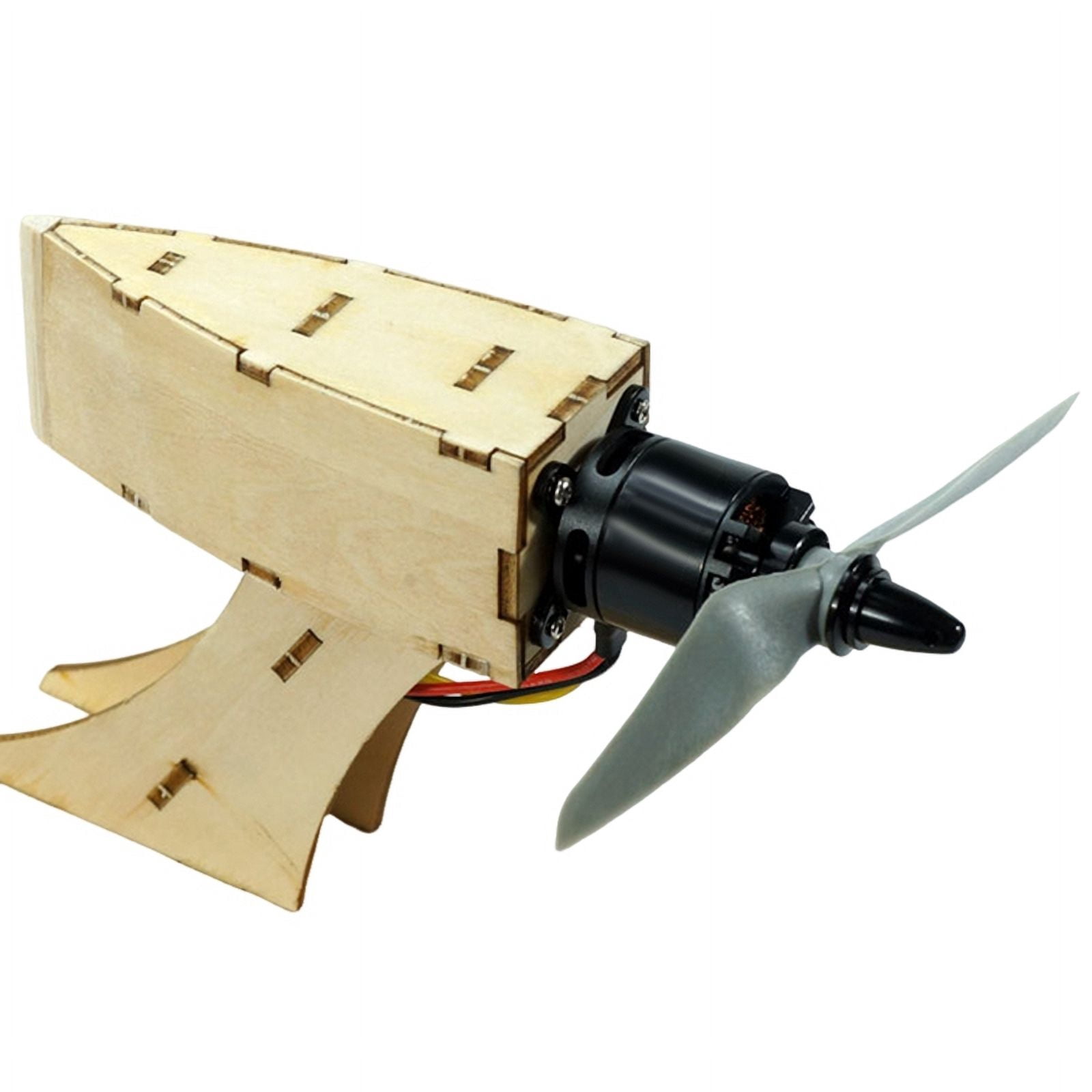Wood Electric RC Speed Boat Air Boat Speed Racing Boat Radio-Controlled DIY Building Kits,Single Model