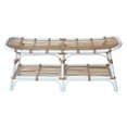 thumbnail image 2 of Damara Rattan Bench w/ Shelf White, 2 of 5