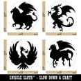 thumbnail image 2 of Mythical Creature Silhouettes Griffin Dragon Hippogriff Phoenix Rubber Stamp Set for Scrapbooking Crafting Stamping - Medium 1 Inch, 2 of 7