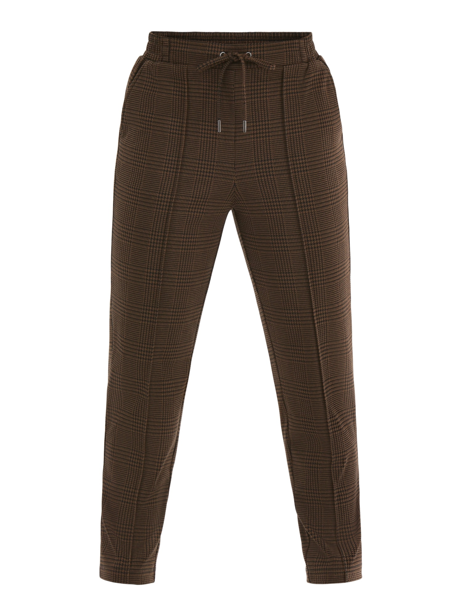 Time and Tru Women's High Rise Tapered Drawstring Pants with Pintuck, 27" Inseam, Sizes XS-XXL