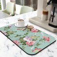 thumbnail image 2 of Washable Rubber Colorful Floral Dish Drying Mats for Kitchen Counter Home Large Coffee Bar Pad Accessories and Decor for Utensils Stemware 19.5''x12'', 2 of 7
