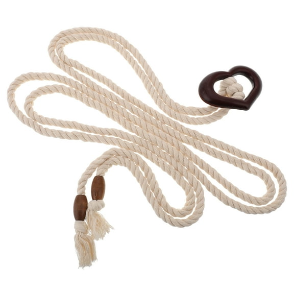 FRCOLOR  Fancy Belts for Women Dresses Woman Pearl Chain Strap Bohemian Waist Miss Beige