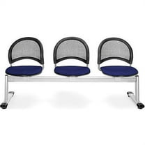 Moon 3-Beam Seating with 3 Seats, Navy