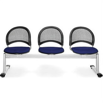 OFM Axis Series Contemporary Triple Seating Bench, Textured Vinyl