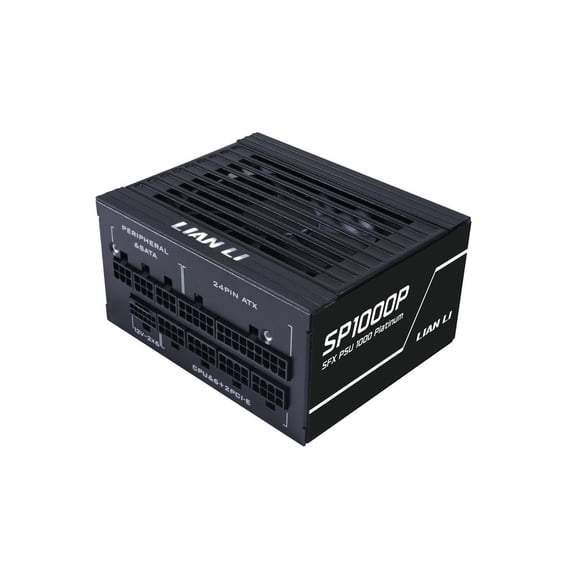 Lian Li SP Platinum 1000W SFX Form Factor Power Supply with 12V-2x6 Connectors - ATX 3.1 & PCIE 5.1 Compliant - Low-Noise - Fully Modular - 105°C Capacitors - 10 Year Warranty - Black (SP1000P.B)