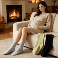 thumbnail image 2 of TELOLY 3Pairs Womens Crew Socks,Maternity Socks Boot Socks,Slouch Socks Womens Socks Size 9-11,Combination1, 2 of 4