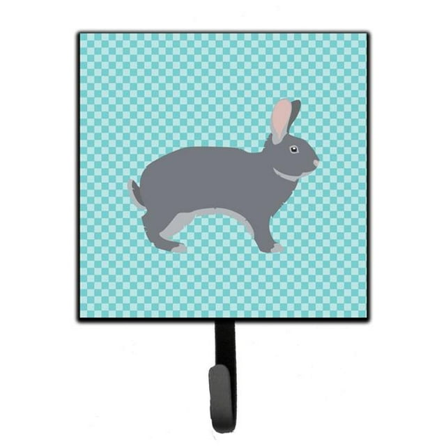 Giant Chinchilla Rabbit Blue Check Leash or Key Holder