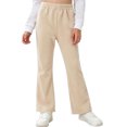 thumbnail image 5 of Lmnyox Sweatpants for Girls Casual Plain Slim Elastic Waist Flare Pants Fashion Athletic Trousers with Pockets, 5 of 6