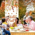 thumbnail image 4 of Hello Fall Door Cover Decorations Hello Autumn Door Banner Background Welcome Harvest Porch Door Sign Maple Leaves Front Door Cover for Thanksgiving Indoor Outdoor Decor Party Supplies, 4 of 6