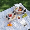 thumbnail image 2 of Cesta de pícnic StBoo para 2 personas con mesa de vino Willow, 2 of 7