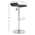 thumbnail image 3 of SAFAVIEH Kemonti Square Swivel Low Back Bar Stool, Black, 3 of 7