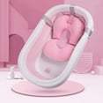 thumbnail image 2 of Asiento de baño para bebé, alfombrilla de soporte de seguridad, malla de malla, lavable, transpirable, suave, ducha para niños pequeños, cojín para el cuerpo con correas, rosa seitruly  BA000371-01, 2 of 7