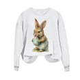 thumbnail image 4 of Womens Blouses Long Sleeve Clearance Easter Women's Round Neck Raglan Sleeves Printed Long Sleeved Top Hoodie, 4 of 4