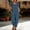 Blue, variant on Women's Cotton Linen Solid‑Color Short‑Sleeve Jumpsuit U‑Neck Button‑Front Loose Baggy One‑Piece Pants with Side Pockets Army Green XL(XL)