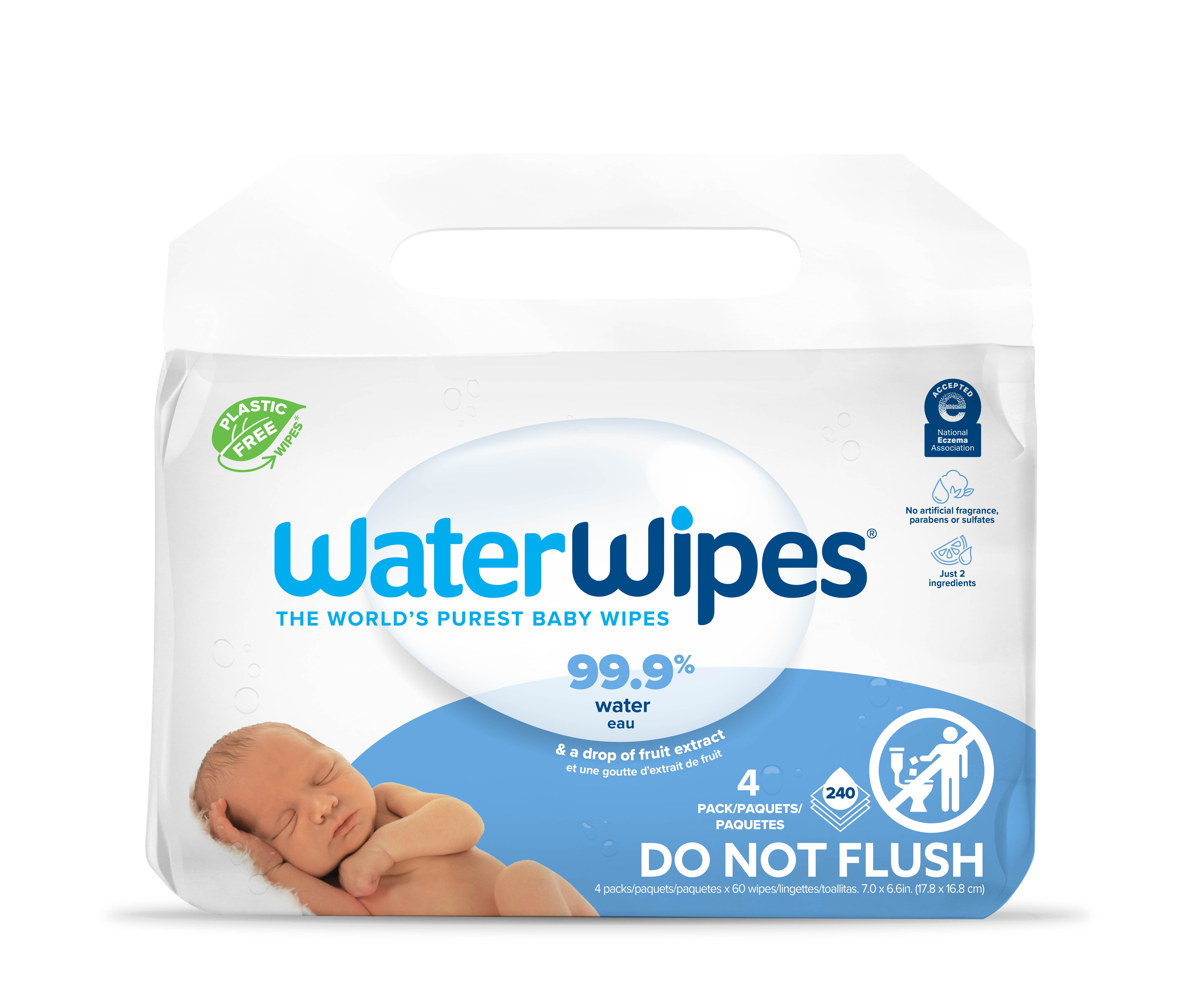 Kust Terminal server WaterWipes Plastic-Free Original Baby Wipes, 99.9% Water Based Wipes,  Fragrance-Free for Sensitive Skin, 240 Count (4 Packs) - Walmart.com