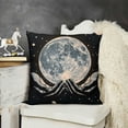 thumbnail image 2 of SHANXI Throw Pillow CoveCute Magic Tattoo Full Rays Veil Decor Linen Cushion Cover for Sofa Couch Bed 18x18in, 2 of 5