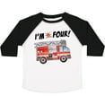 thumbnail image 3 of Inktastic I'm 4 Fire Truck 4th Birthday Boys or Girls Toddler T-Shirt, 3 of 5