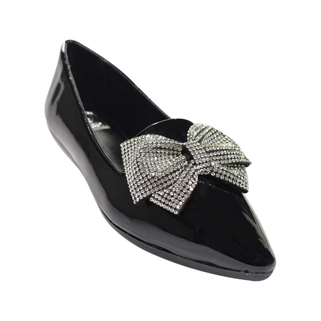 FLAT BALERINA CASUAL LEON MUJER NEGRO CHAROL 460 LEON 460MCHp