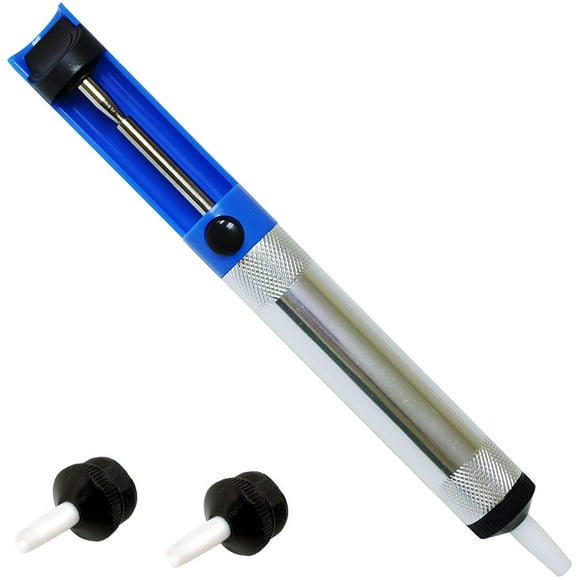 Solder Sucker RoHS Certified Desoldering Pump with 2 Spare Tips by Electronix Express