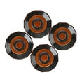 thumbnail image 6 of 4Pcs Guitar Knobs Amber Top Hat Knobs Guitar Speed Control Knobs Volume Tone Control Knobs Fits 6mm/0.24" Rotary Shaft, 6 of 8