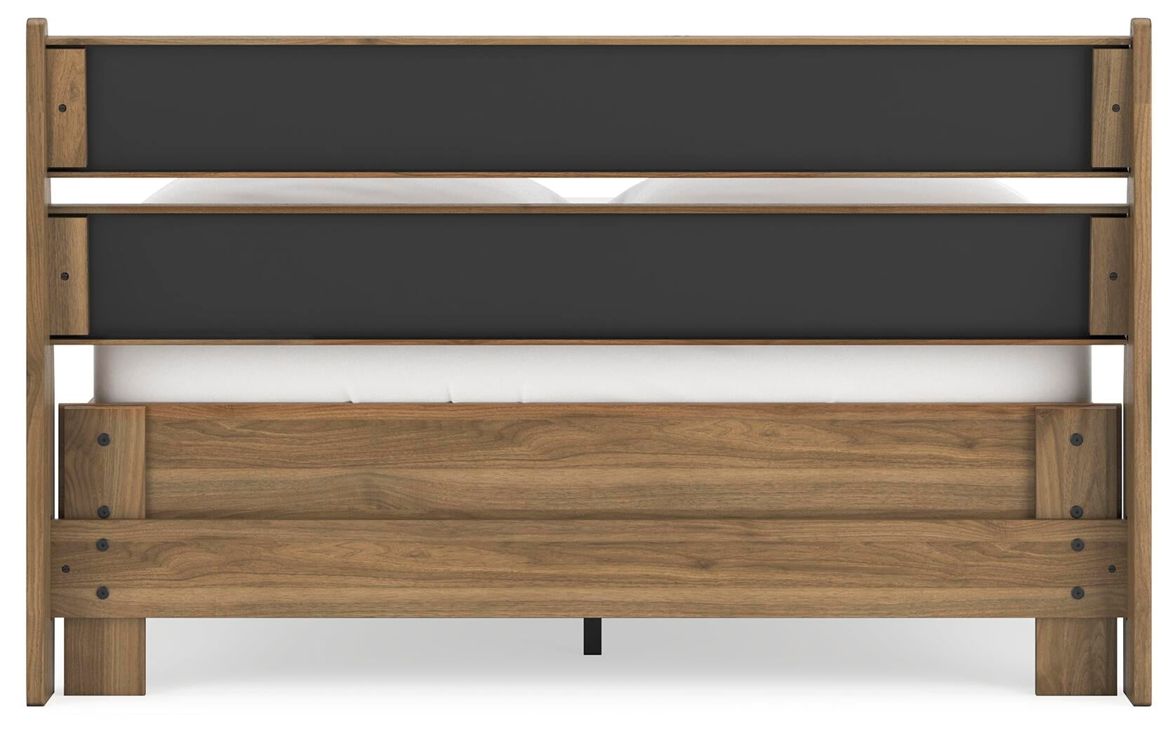 Signature Design by Ashley Deanlow Full Mid-Century Panel Headboard, Honey Brown
