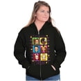 thumbnail image 4 of XOMG POP Colorful Animated Band Women Plus Size Zipper Hoodie Brisco Brands 4X, 4 of 5