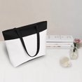 thumbnail image 4 of Muka Canvas Zippered Tote with Lining, Two-Tone Accent Gusseted Tote Bag, 16-1/2" x 12-1/2" x 3-3/4", 4 of 6