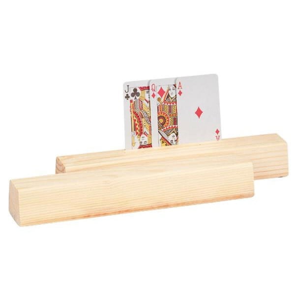 2 Piece 11 inch Slot Wooden Card Holder