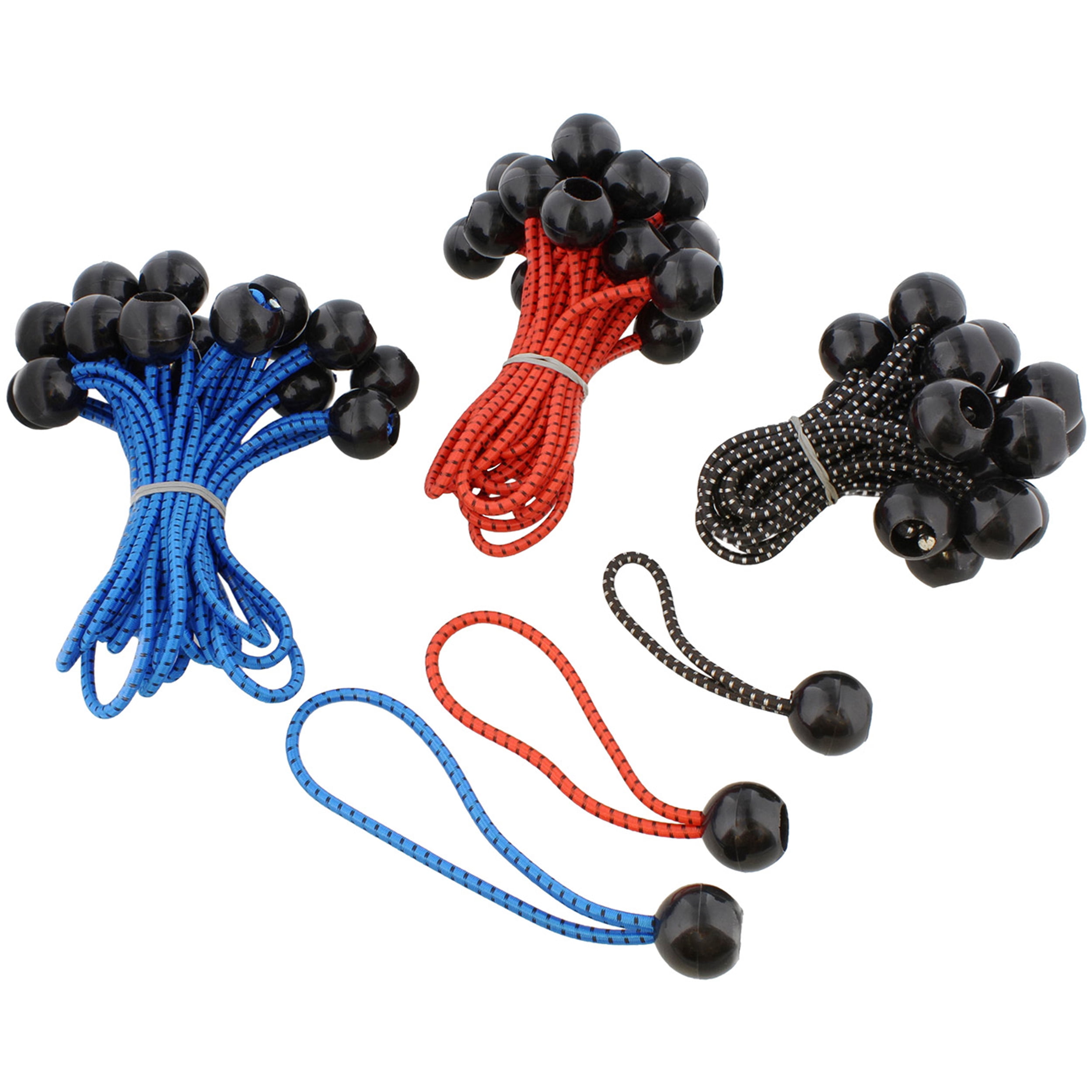 Bungee Cords Assorted Sizes with Hooks, & Tarp Clips Great for Securing Tarps, Small & Mini