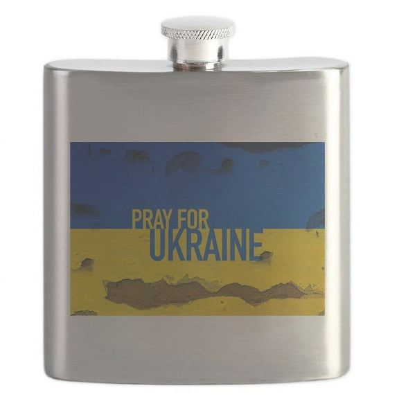 CafePress - Pray For Ukraine Sweatshirt, - Stainless Steel Flask, 6oz Drinking Flask