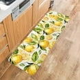 thumbnail image 5 of Kitchen Rugs and Mats,Yellow Lemon Green Leaves 2 Piece Anti Fatigue Area Runner Rug Set Comfort Standing Floor Mat,Summer Fruit Watercolor Plant Non Slip Absorbent Doormats for Laundry/Bathroom, 5 of 6