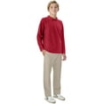 thumbnail image 6 of Classroom School Uniforms Big Kid Long Sleeve Pique Polo CR835Y, XL, Red, 6 of 7