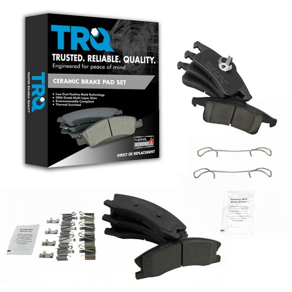 TRQ Front & Rear Ceramic Brake Pads Fits 1999-2004 Jeep Grand Cherokee BFA12936