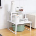 thumbnail image 2 of Hyasfey Kitchen Storage Rack Stable Stackable Large Platform Cabinet Organizer Shelf Countertop Sundries Holder Pantry Spices Plate Desk Book Storage Shelf, 2 of 7