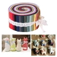 thumbnail image 2 of Bandes de Tissu en Coton Retroussables Rouleaux de Gelée Courtepointe Tissu d'Artisanat Option1 D 36 Pcs, 2 of 9