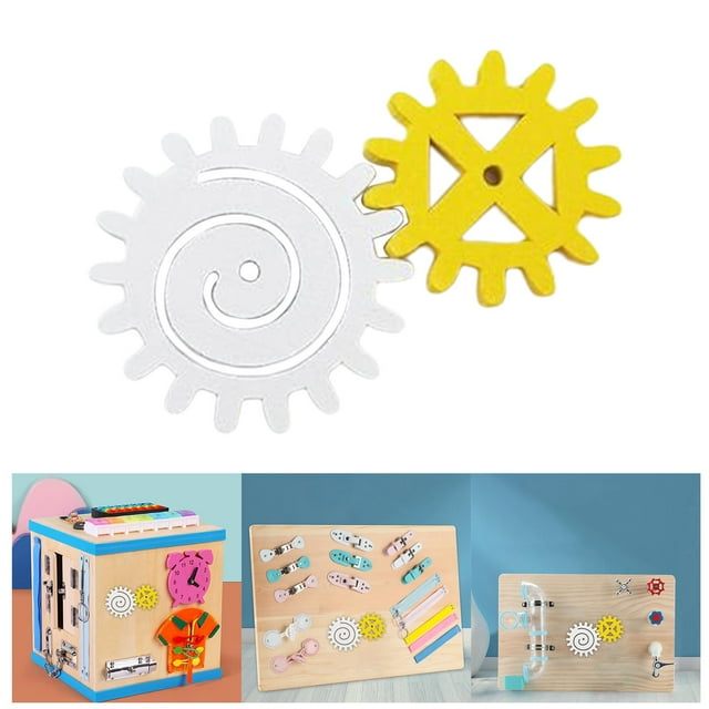 Piezas de bricolaje para tablero ocupado para , tablero ocupado Montessori para , juego de interior temprano 2 engranajes perfke tablero ocupado