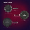 Circulon Radiance Hard Anodized Nonstick Frying Pan Set 3 Piece Gray