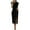 #285-Black, variant on n Women's Solid Spring Fall Dress - Round Neck with Pockets, Elegant Office Work Party Banquet Dress, A-Line Formal Midi Dress for Commuting Daily Wear and Special Occasions