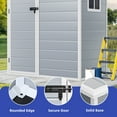 thumbnail image 4 of ModFusion 4.61×2.65×6.32 ft Plastic Storage Shed with Window, Floor, 65 Cu.ft Portable Resin Vertical Garage Organizer, Outdoor Trash Can, Gray, 4 of 10