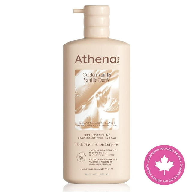Athena Club, Skin Replenishing Body Wash, Golden Vanilla - 532mL