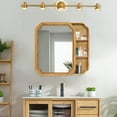 thumbnail image 2 of Bathroom Mirror 31.5" x 23.82" Wood Framed Wall - Mounted Mirror Cabinet with Storage Shelves, Medicine Mirror for Bathroom, Living Room, Entryway,Wall Mirror, 2 of 10