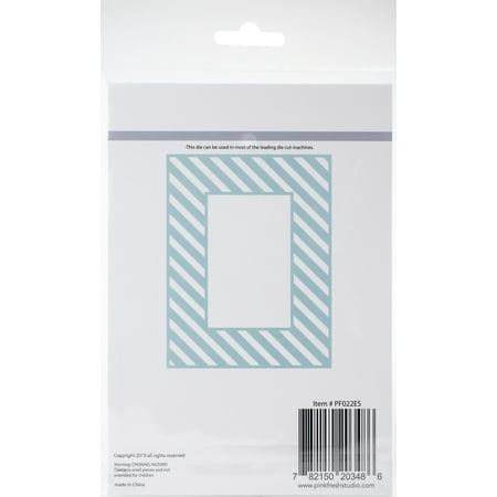UPC: 0782150203486 | Pinkfresh Studio Essentials Die Fancy Diagonal Stripes with Window