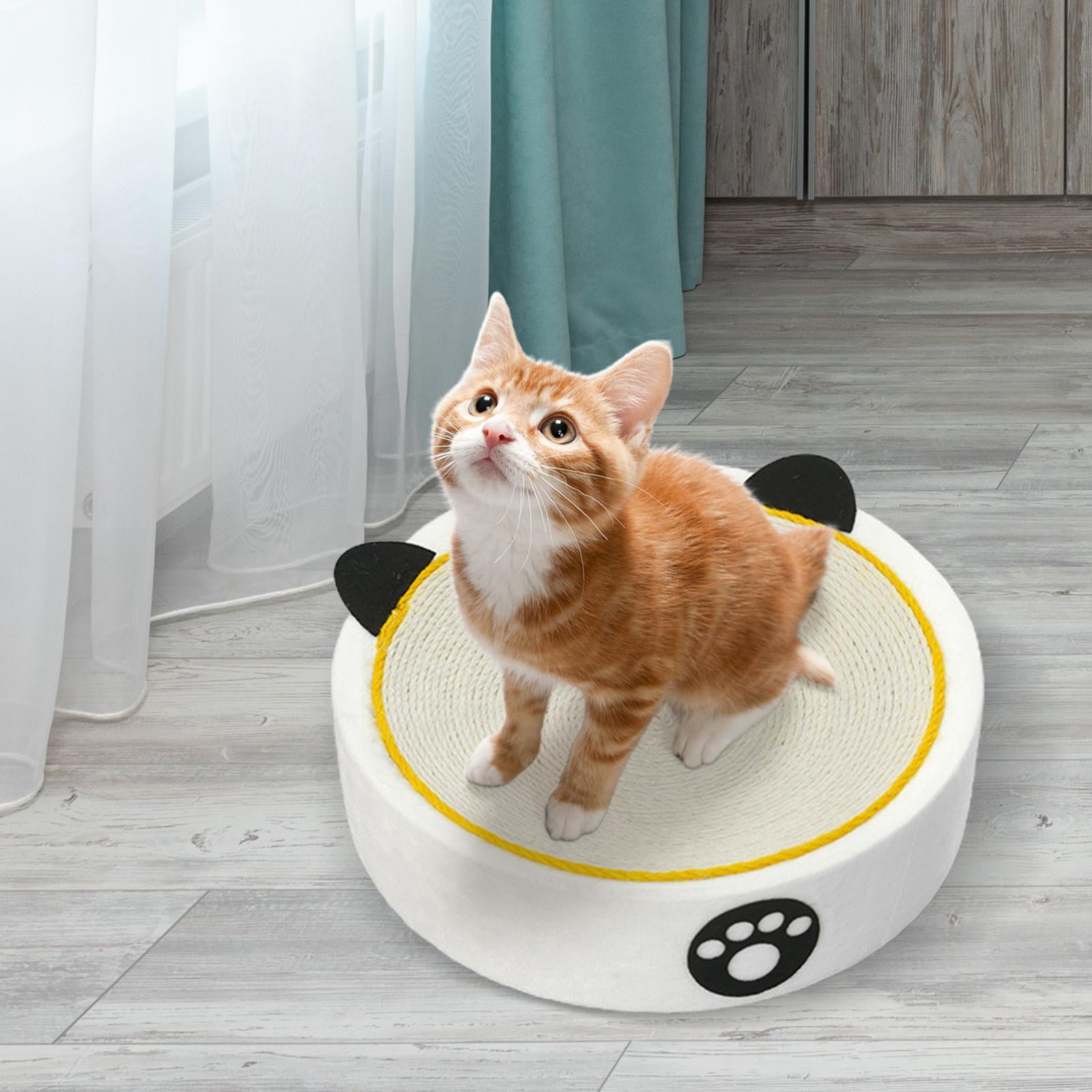 Tooyful Cat Scratch Pad Lounge Cat Beds Rest and Play 40x10.5cm Grind Claws Cardboard Cat Scratcher Bed Cat Scratching Board for Kitten Medium Cats Beige White