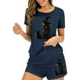 thumbnail image 7 of Censtreet Women's Pajama Sets Halloween Short Sleeve Pjs 2 Piece Top and Shorts Sleepwear Comfy Soft Lounge Sets S-XL, 7 of 7