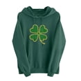 thumbnail image 5 of Chandails à Capuchon pour Femmes de la Saint-Patrick 2026 à Manches Longues avec Graphique de Trèfle et Poches, 5 of 5