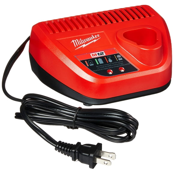 Cargador de baterías Milwaukee M12 de iones de litio 12 V 30 min con LED