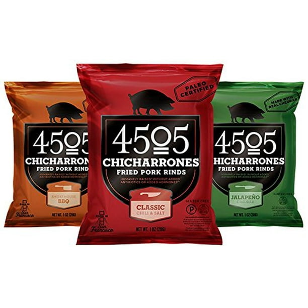 4505 Chicharrones, Fried Pork Rinds, Variety Bundle 3 Items Classic