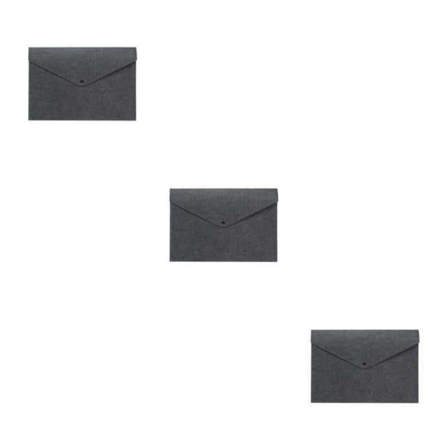 Wweixi File Document Bag Stay Organized And Enjoy Durable Felt Felt Folder Organizer dark grey 3Set