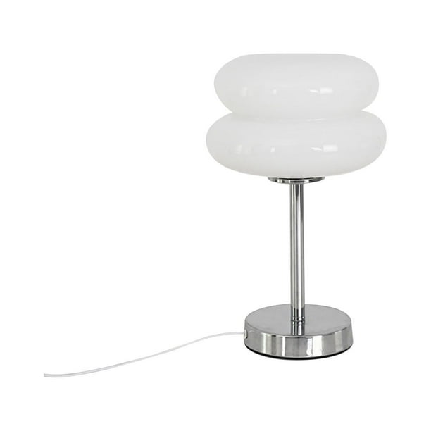 Lámpara de mesa nórdica con forma de tarta de huevo y champiñones, luz nocturna, atmósfera romántica, LED de escritorio blanco