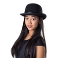 thumbnail image 2 of Sombrero de bombín Disfraz Derby Dress Up America Kids, terciopelo negro, 2 of 3
